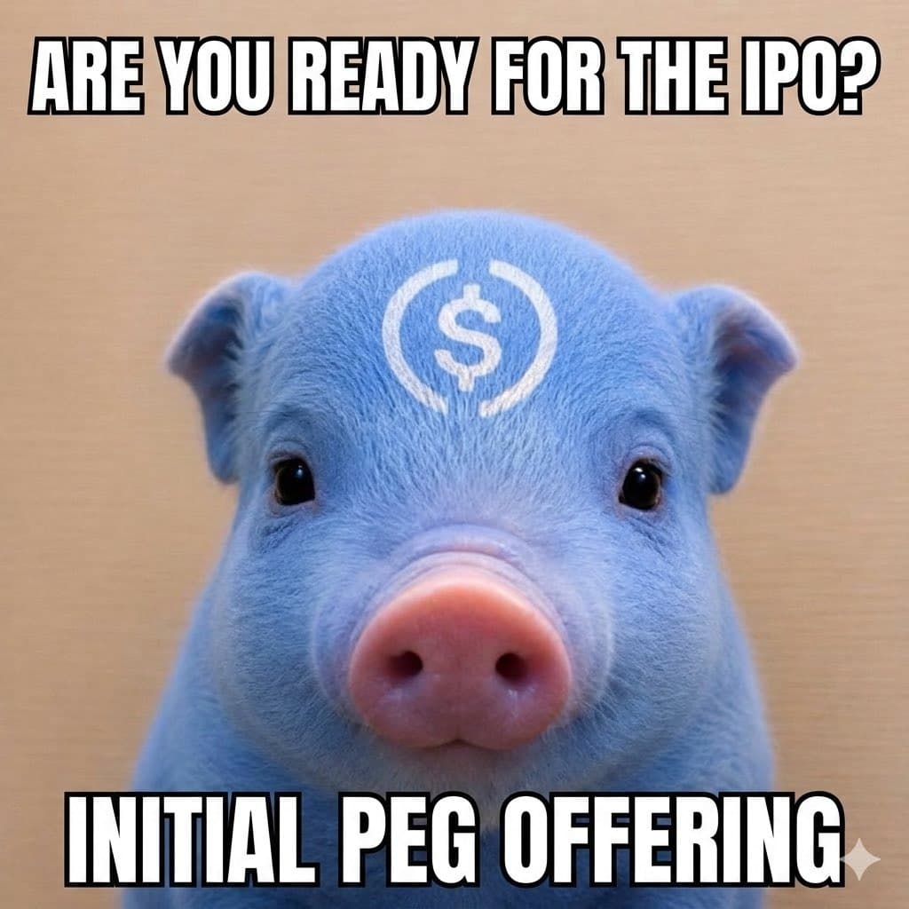 Initial Peg Offering blue pig
